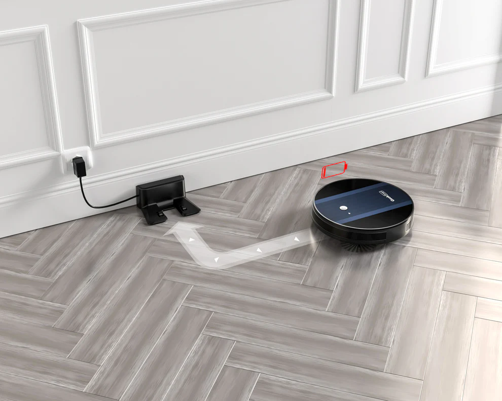 Geek Smart Robot Vacuum Cleaner G6 Plus, Ultra-Thin, 1800Pa Strong Suction, Automatic Self-Charging, Wi-Fi Connectivity, App Control, Custom Cleaning, Great For Hard Floors To Carpets.Ban On Amazon - Ectron Online