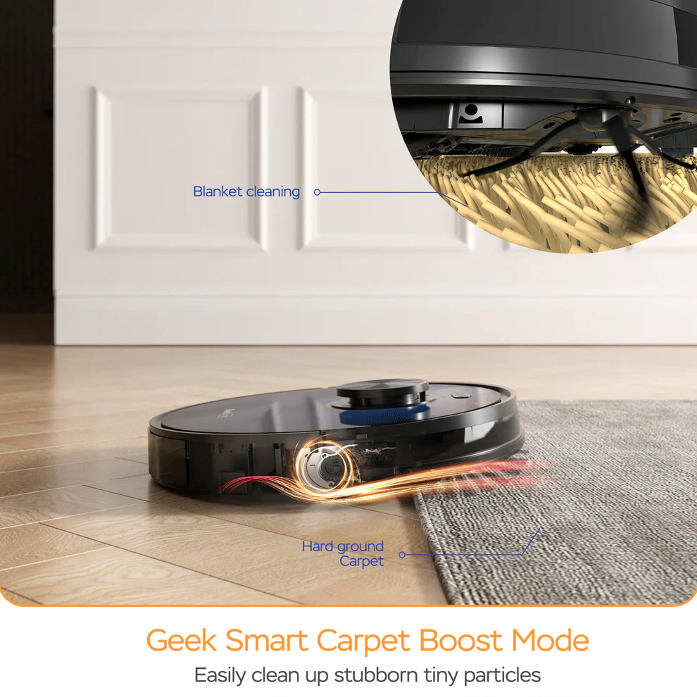 Geek Smart L7 Robot Vacuum Cleaner And Mop, LDS Navigation, Wi-Fi Connected APP, Selective Room Cleaning,MAX 2700 PA Suction, Ideal For Pets And Larger Home Banned From Selling On Amazon - Ectron Online