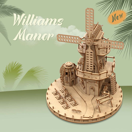 Williams Manor 3D Wooden Puzzle Fashion Simple Williams Manor Shape Puzz | Ectron Online