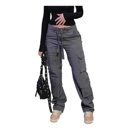 Women's American High Street Loose Pants | Japanese Style Wide Denim American Style Washed Design Fashion Hig | Ectron Online