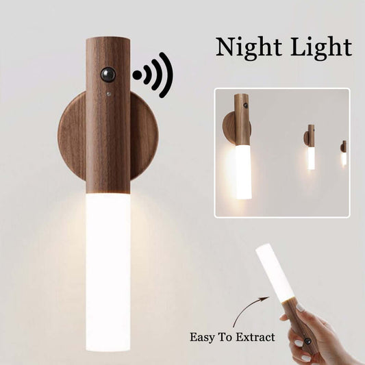 Wooden PIR Motion Sensor LED Night Light