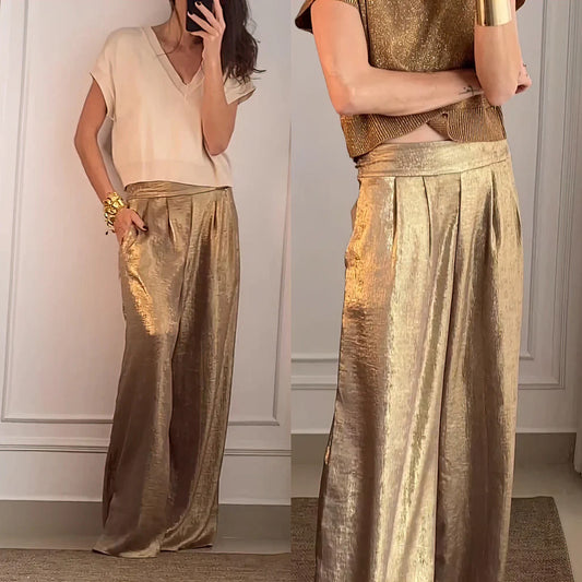 Women's High Waist Slimming Loose Casual Wide Leg Pants Women's High Waist Slimming Loose Casual | Ectron Online