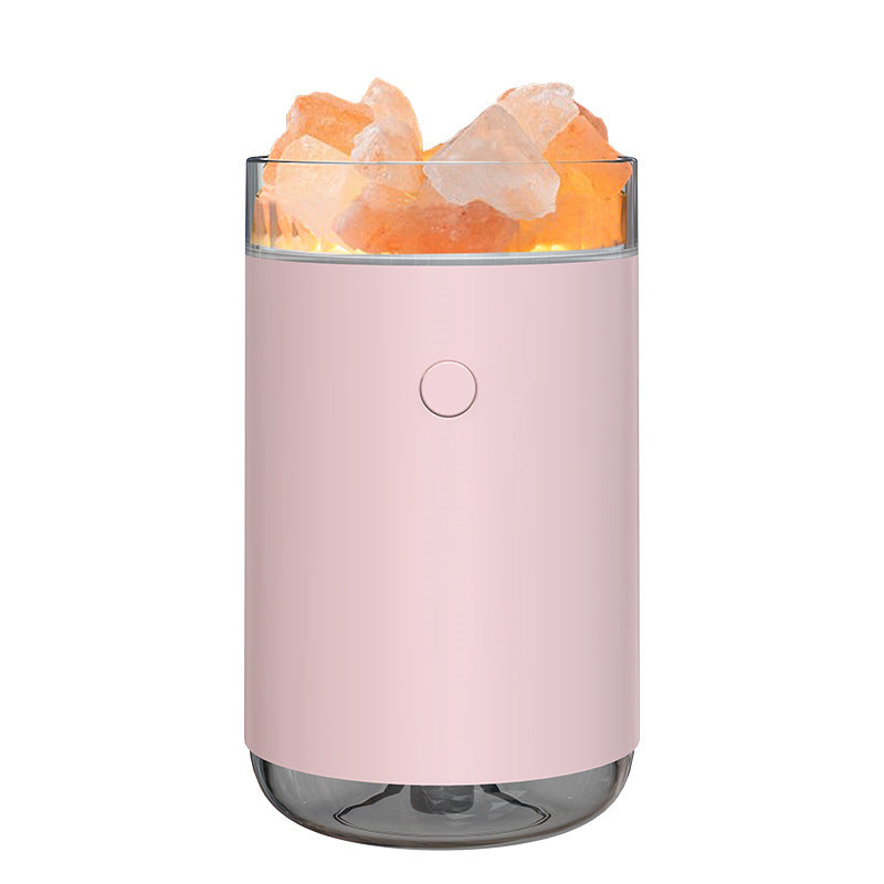 Air Humidifier Crystal Salt Stone Desktop Aromatherapy Essential Oil Ultrasonic Diffuser With LED Lamp Bedroom Home Humidifier - Ectron Online