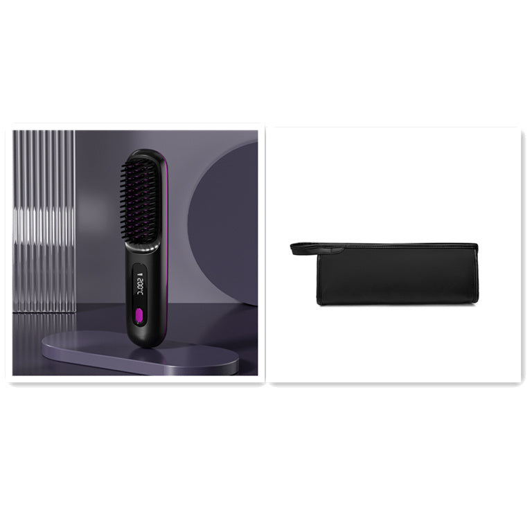 LCD USB Charging Ceramic Heating Electric Portable Straight Comb