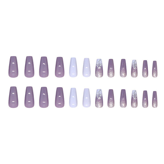 Press-on Ballet Nail Stickers Purple Vine Removable Press-on Ballet Nail Stickers Purple Vin | Ectron Online