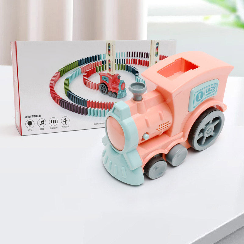 Domino Train Toys Baby Toys Car Puzzle Automatic Release Licensing Electric Building Blocks Train Toy - Ectron Online