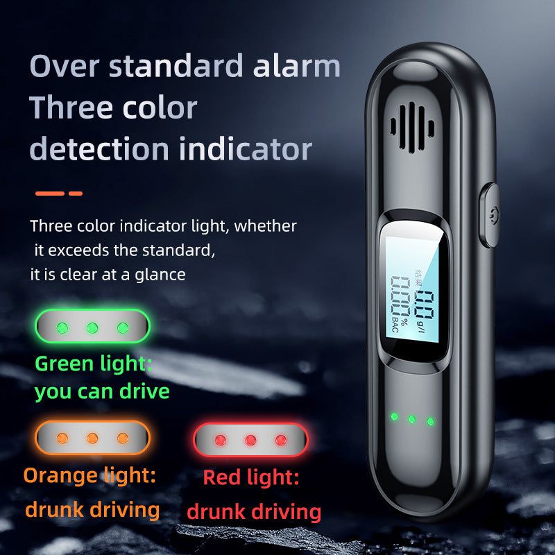 Digital device with a three-color indicator light on a dark background