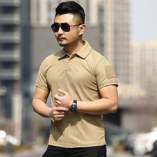 Men's Sports Loose Summer Outdoor Lapel Quick-drying T-shirt