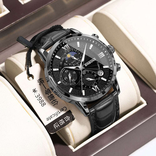 Men's Simple Chronograph Watch Simple Multifunctional Chronograph Water | Ectron Online