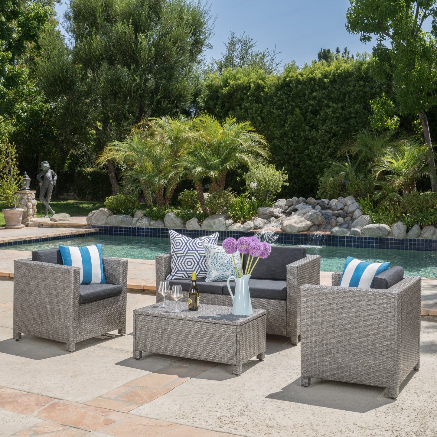 Puerta 4-Piece Patio Furniture Set - Modern Outdoor Seating