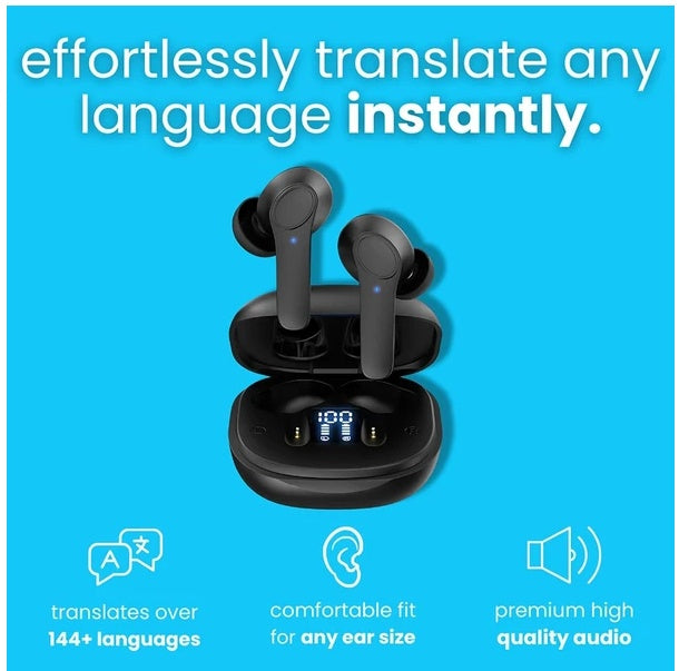 Real-Time Translator Earbuds | 144 Languages Online & Offline Support