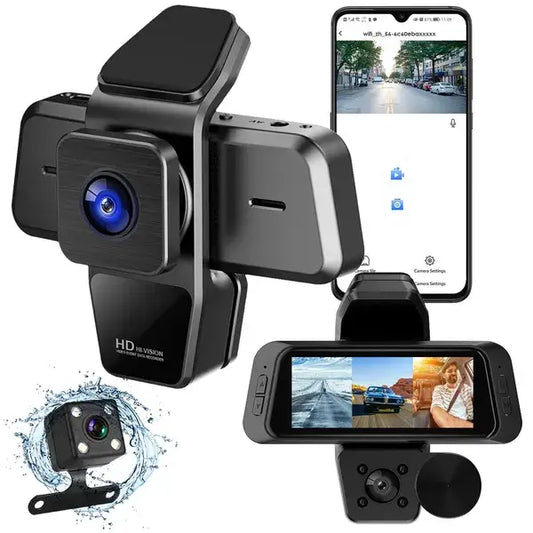 1080P WiFi 3-Channel Dash Cam 1080P FUD 3 Channel WiFi Dash Cam 170° W | Ectron Online