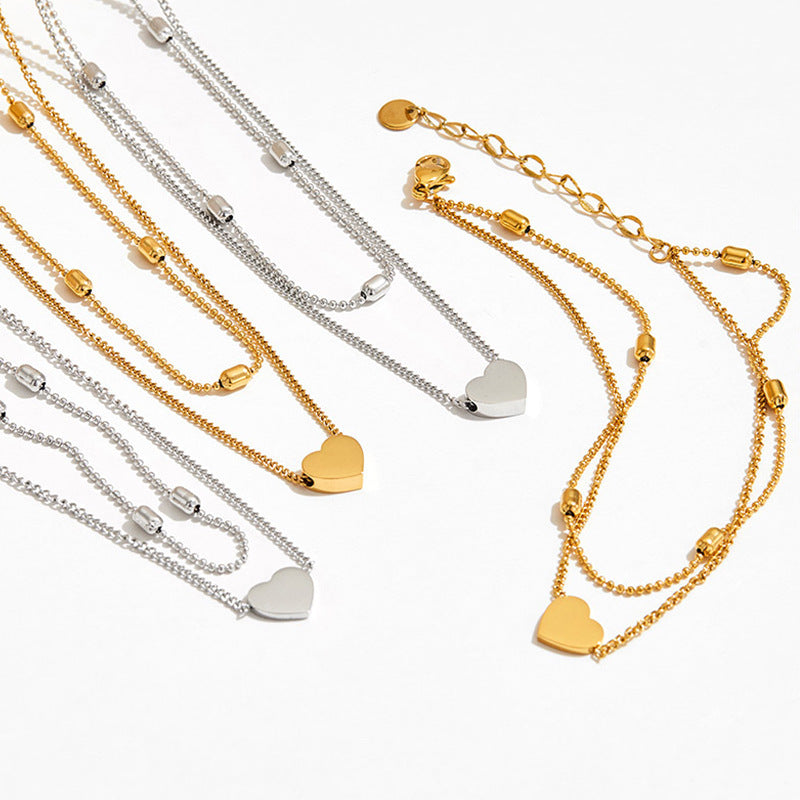Non-fading Love Titanium Steel Necklace High-grade Light Luxury Minority