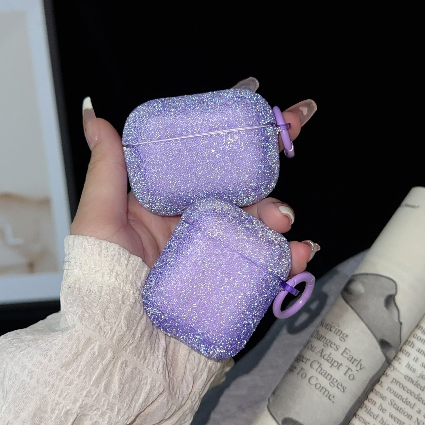 Fine Rhinestone Crystal Particle Bluetooth Headset Protective Cover Earphone Case - Ectron Online