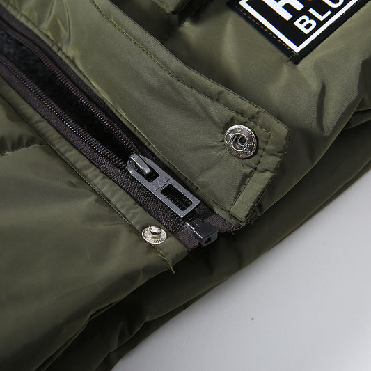 Boys' Padded Cotton Jacket with Large Fur Collar Boys Large Fur Collar Padded Warm Cotton | Ectron Online