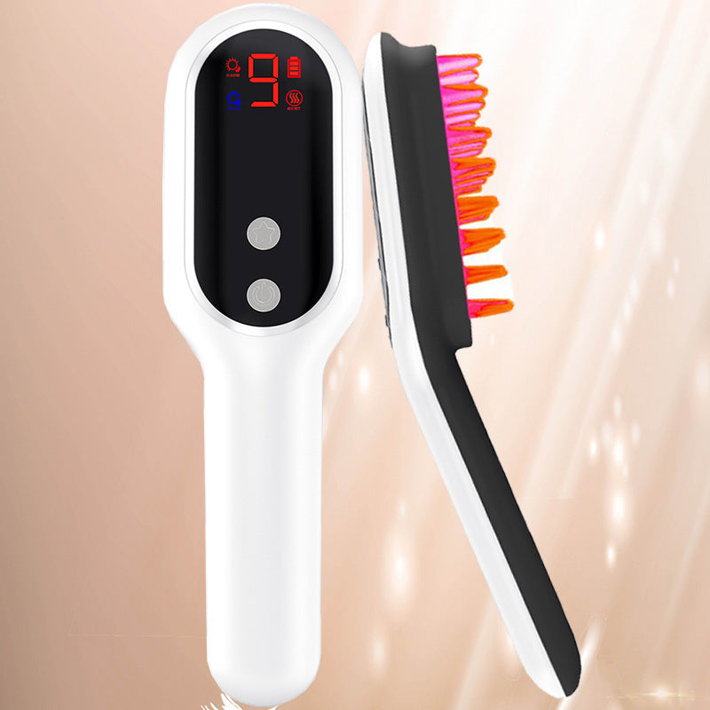 Electric Head Massager Magnetic Therapy Hair Growth Comb Blue Red Light Scalp Massage Brush Relieve Fatigue Pressure LED Display - Ectron Online