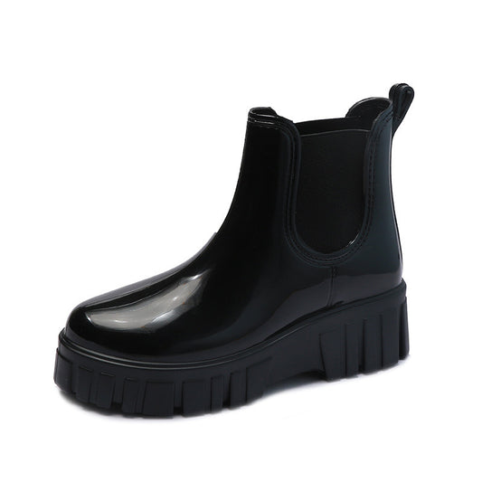 Black Short Tube Waterproof Non-slip Warm Martin Boots For Women Fashion Black Short Tube Waterproof Non- | Ectron Online