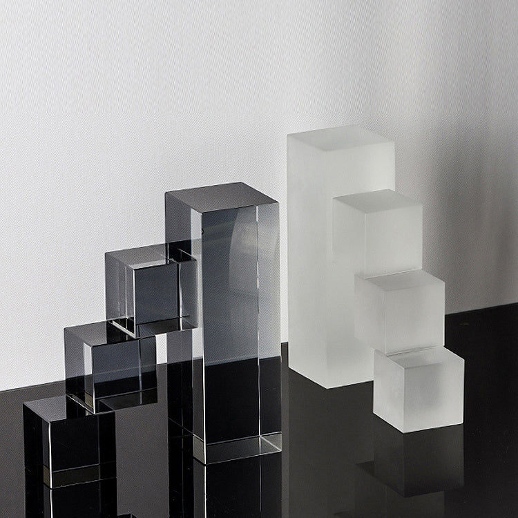 Nordic Modern Minimalist Ladder Crystal Bookend Decoration Hallway Bedroom Model Room Light Luxury Ornament