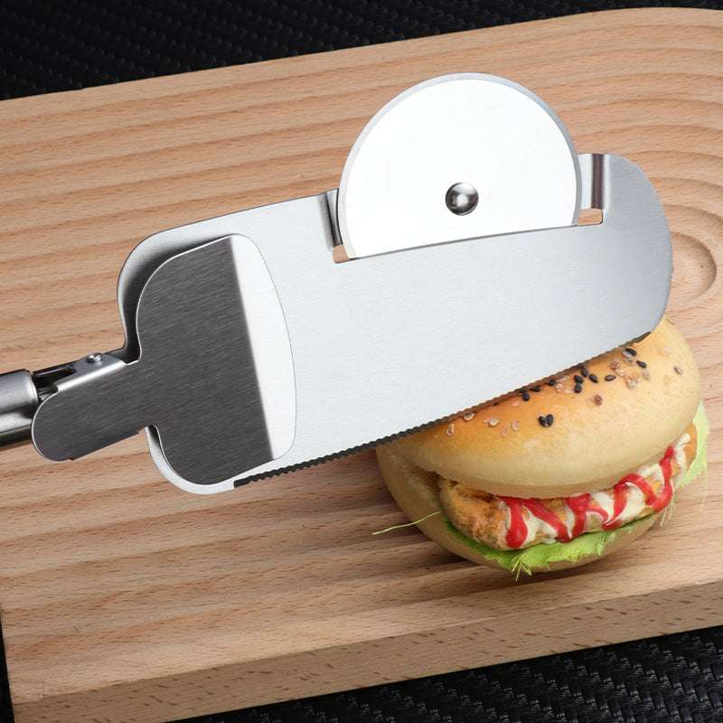 3-in-1 Pizza Cutter With Hanging Holes Labor-Saving Durable Rolling Cutter For Kitchen Cooking Kitchen Gadgets