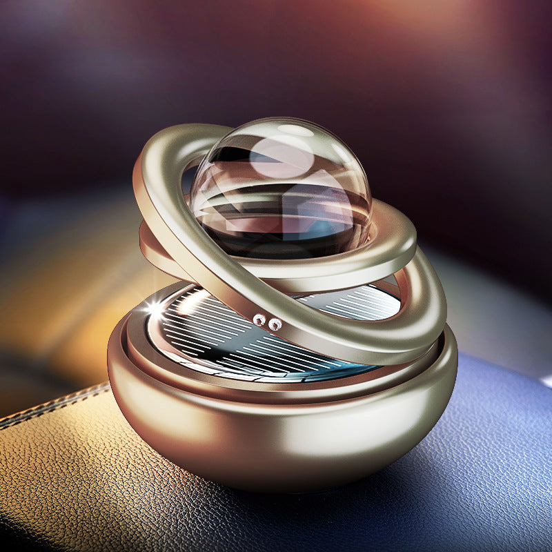 Solar Rotating Car Aroma Decoration Aluminum Alloy - Ectron Online