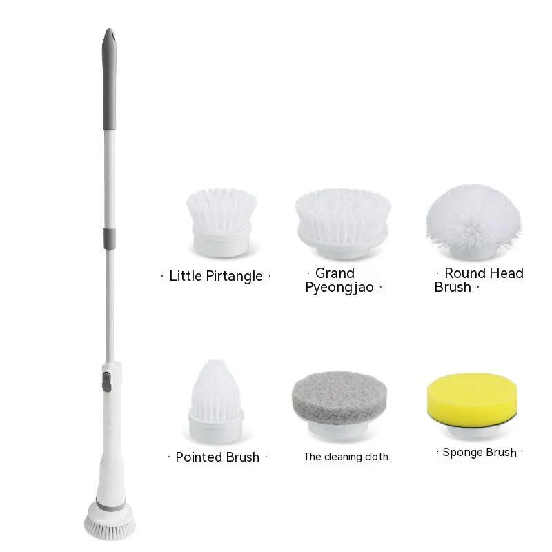 Electric Scrubber Cleaning Wall Long Handle Elbow Telescopic Multifunction Cleaning Brush - Ectron Online