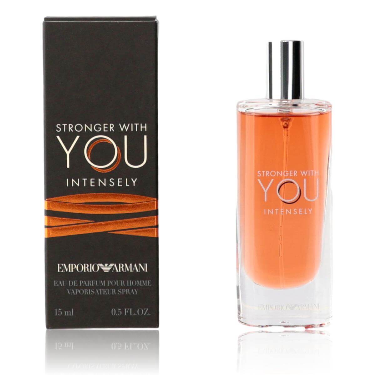 Emporio Armani Stronger With You Intensely men's Eau de Parfum spray, amber bottle