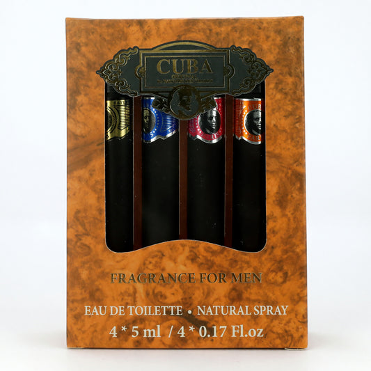 Men's Eau de Toilette 4-piece mini fragrance set with travel sprays
