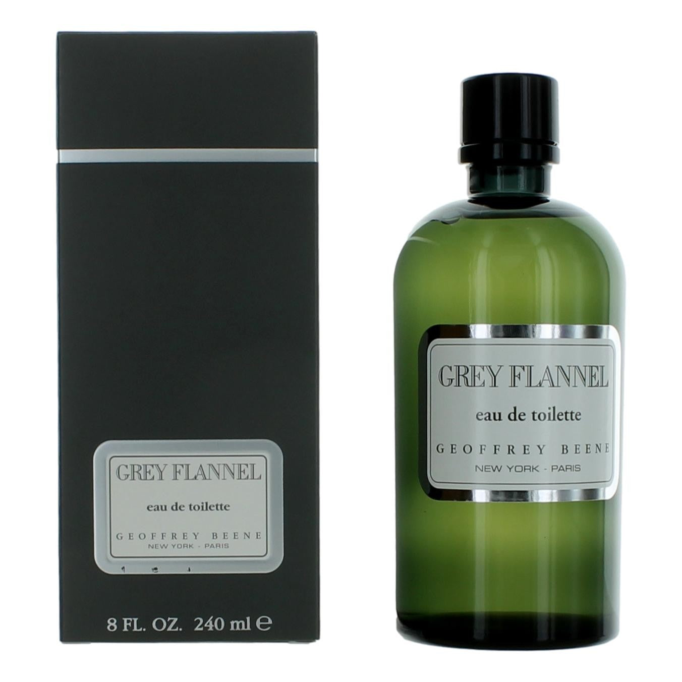 Geoffrey Beene Grey Flannel eau de toilette bottle and box, 8 fl oz