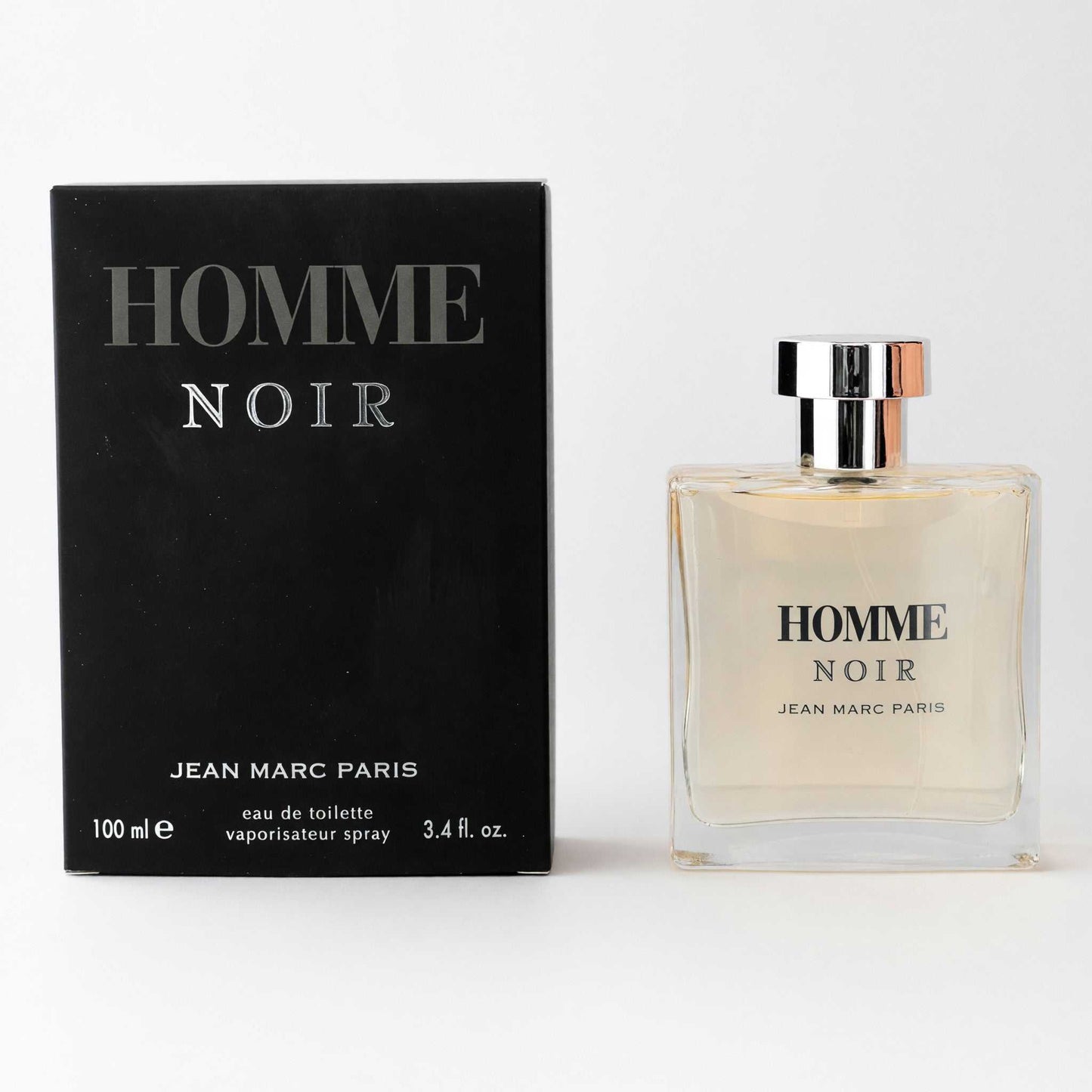 Homme Noir men's eau de toilette spray, 100 ml bottle with black box