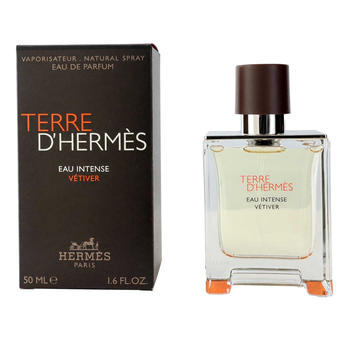 Hermes Terre d'Hermes Eau Intense Vetiver EDP spray with glass bottle and box