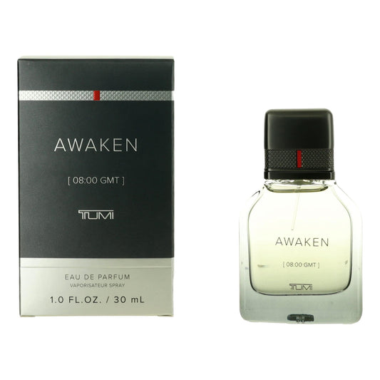 Men's eau de parfum spray bottle with matching dark presentation box