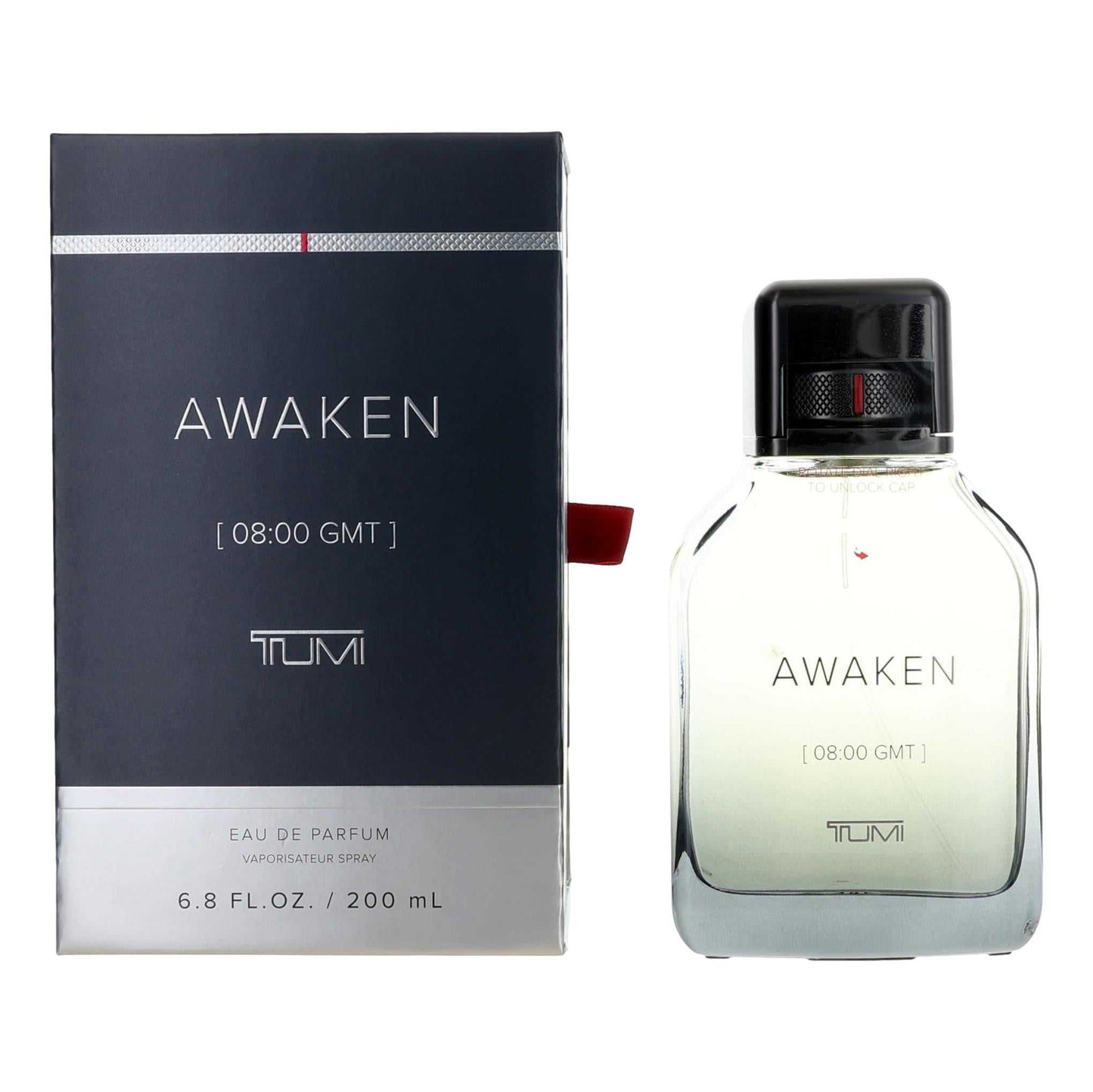 Men's eau de parfum spray bottle with dark box, AWAKEN label, 6.8 fl oz