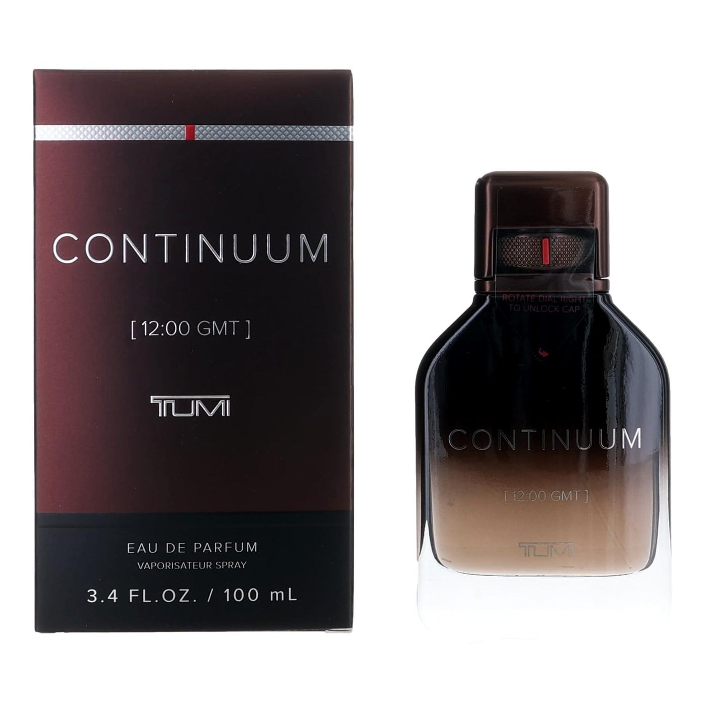 Tumi Continuum eau de parfum spray, 3.4 oz bottle with presentation box