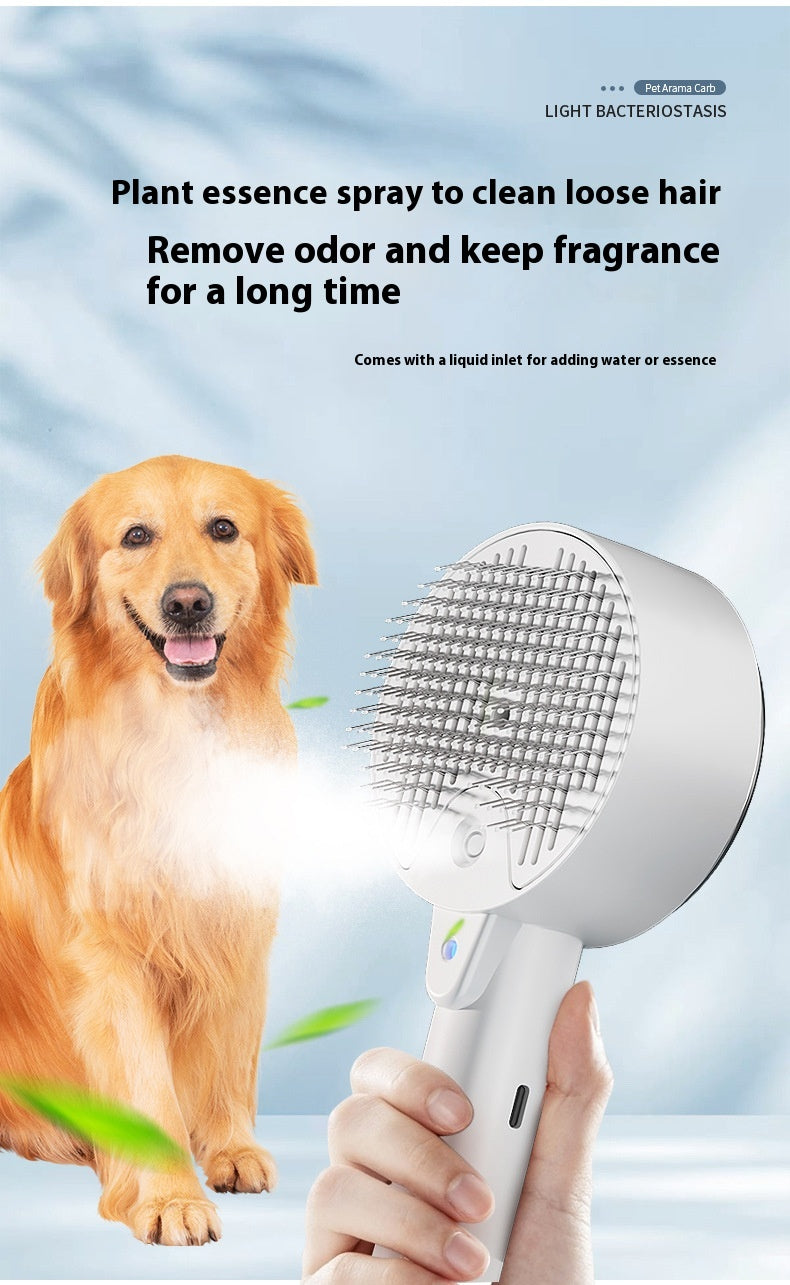 Animal Hair Remover Brush Dog And Cat Steam Brush Pet Self Cleaning Dog Brush Grooming Removes Cat Hairs Cat Dog Accessories Pet - Ectron Online