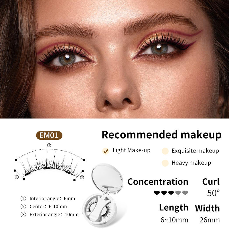 applying magnetic false eyelashes