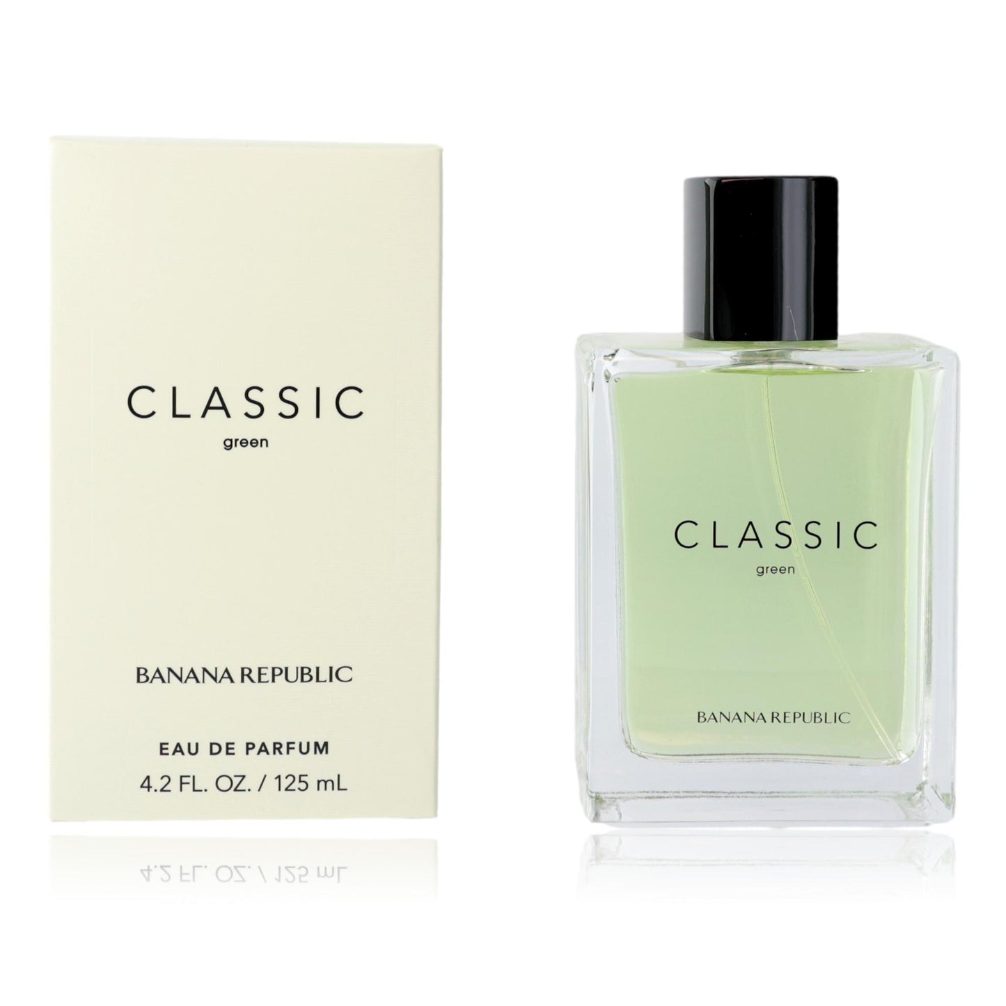 Banana Republic Classic green eau de parfum spray bottle with matching box