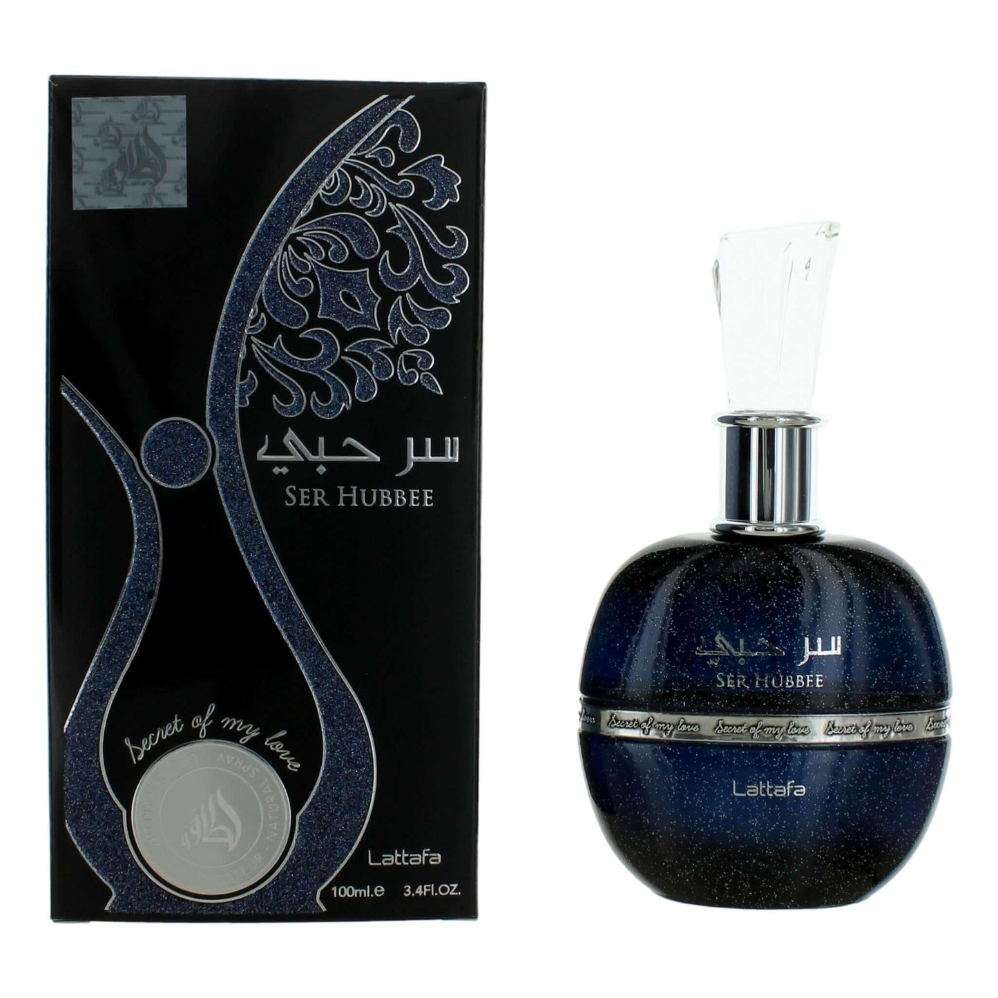 Ser Hubbee by Lattafa, 3.4 oz EDP Spray for Unisex in elegant packaging and bottle design.