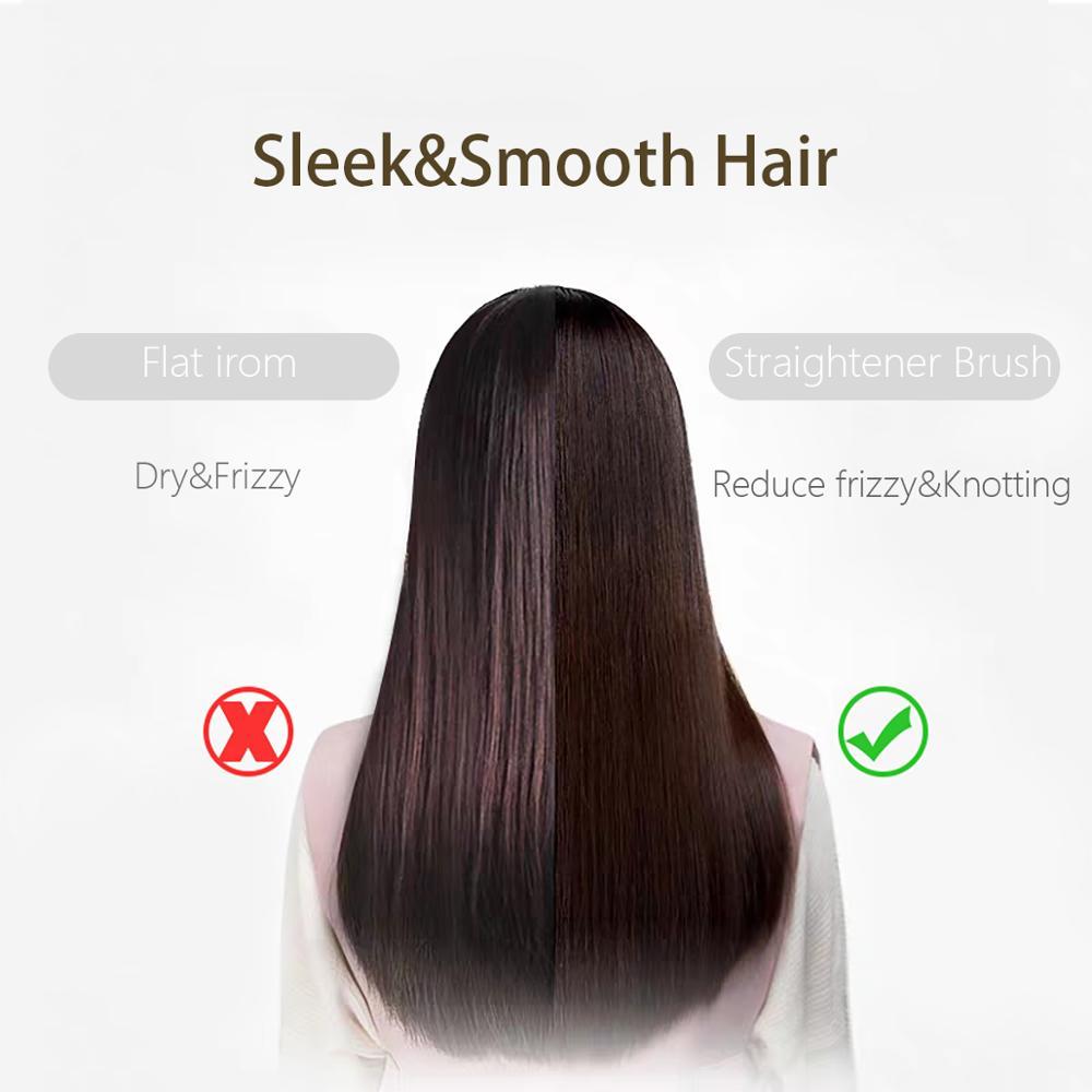 Illustration of sleek and smooth hair with text on a white background