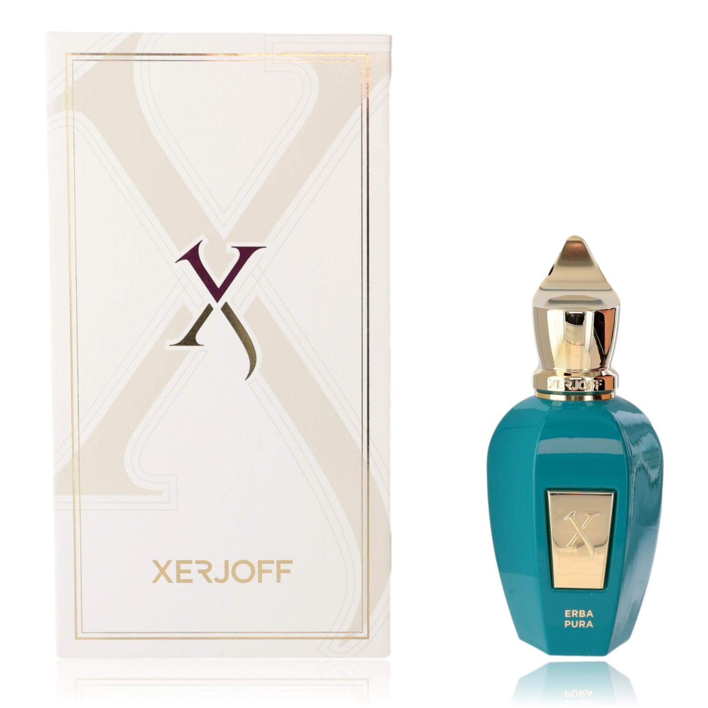 Erba Pura by Xerjoff, 1.7 oz EDP spray for Unisex in a teal bottle with packaging.