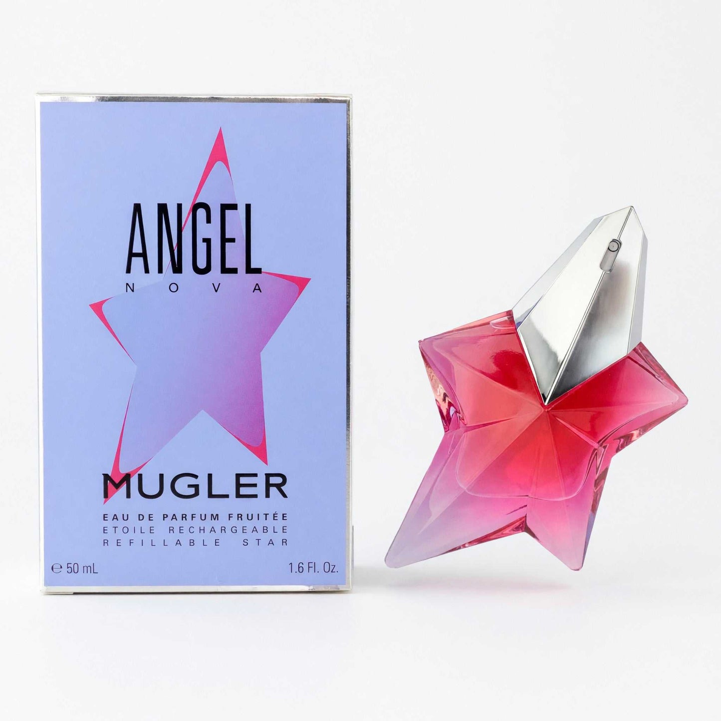 Angel Nova by Thierry Mugler EDP spray, pink star-shaped bottle and boxed set