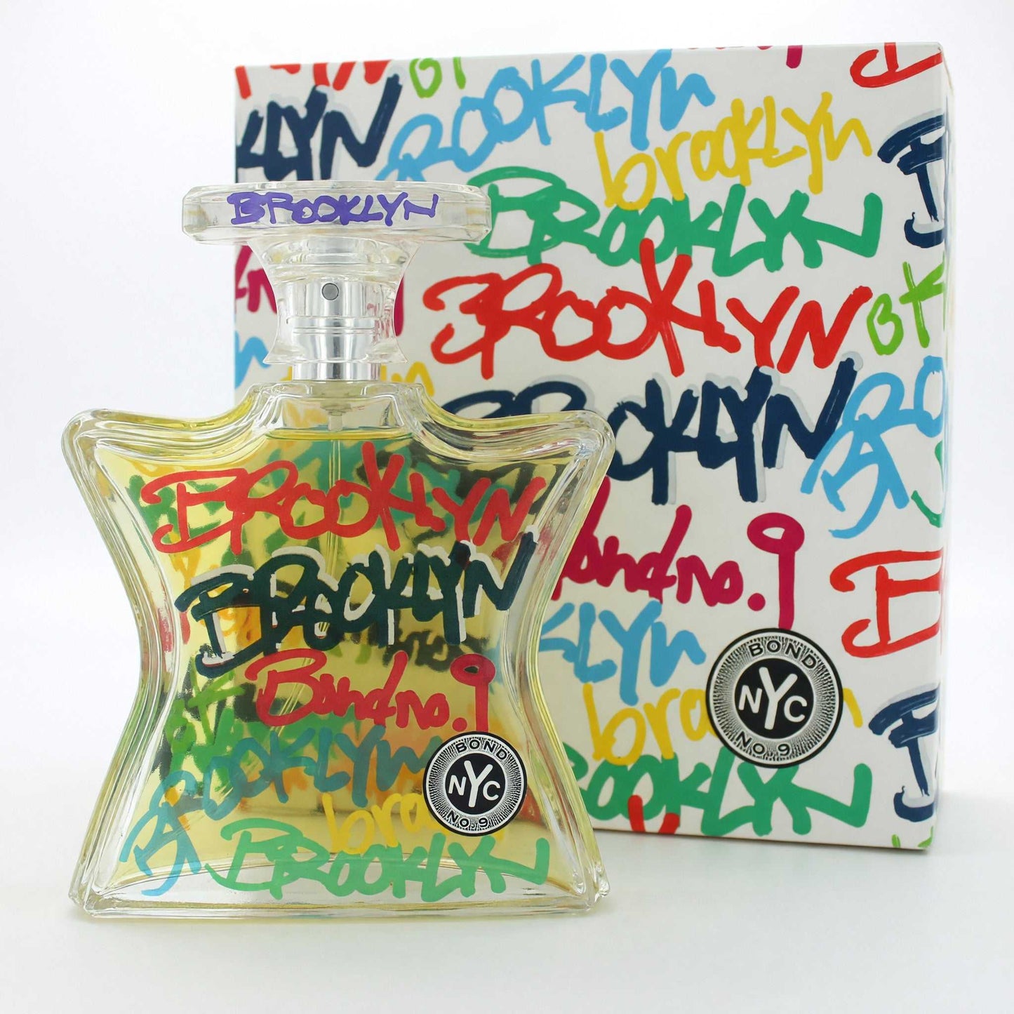 Bond No. 9 Brooklyn EDP spray bottle with cap and illustrated box