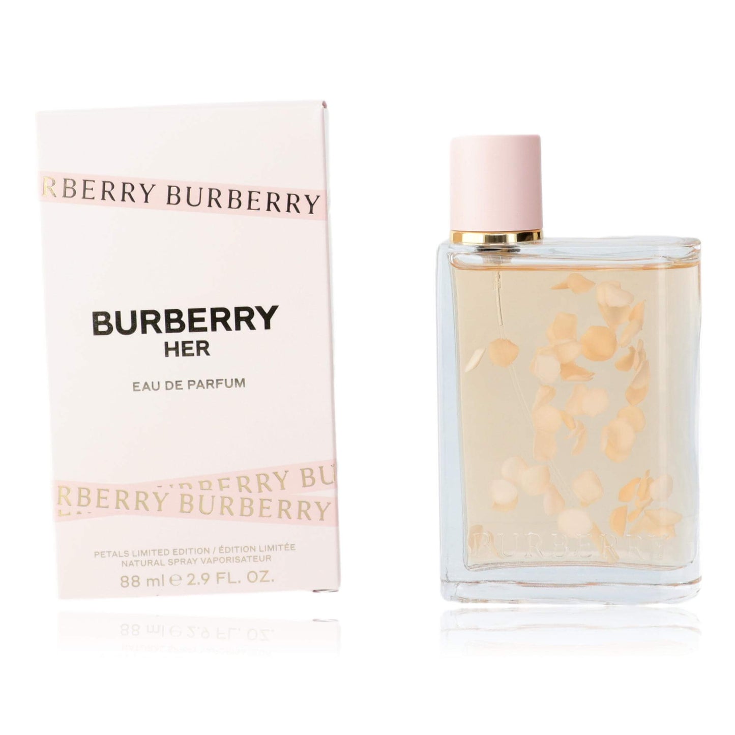 Burberry Her Petals by Burberry, 2.9 oz EDP spray for Women and its elegant packaging.