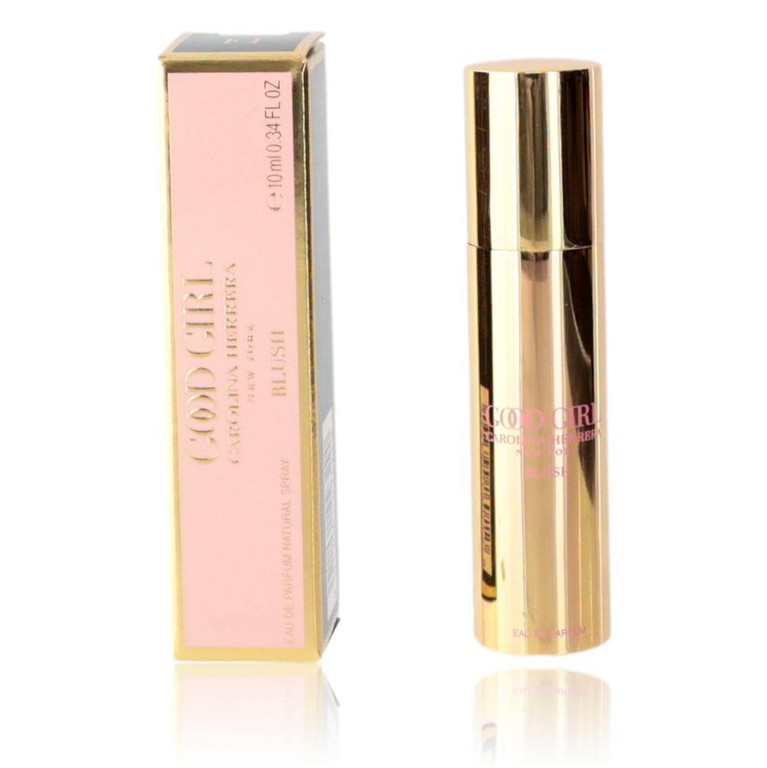 Good Girl Blush EDP spray for women: gold cylinder bottle with blush pink box