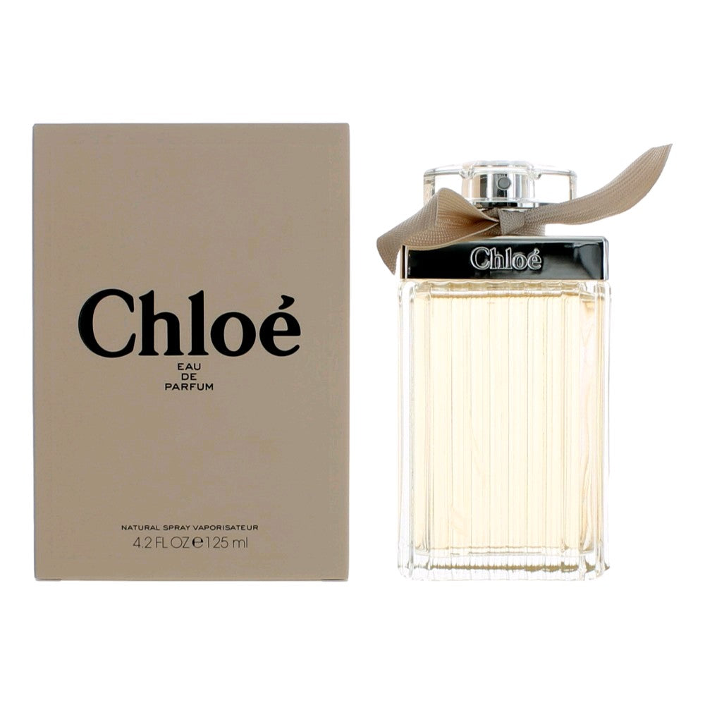 Chloe eau de parfum spray bottle with matching box, 125 ml