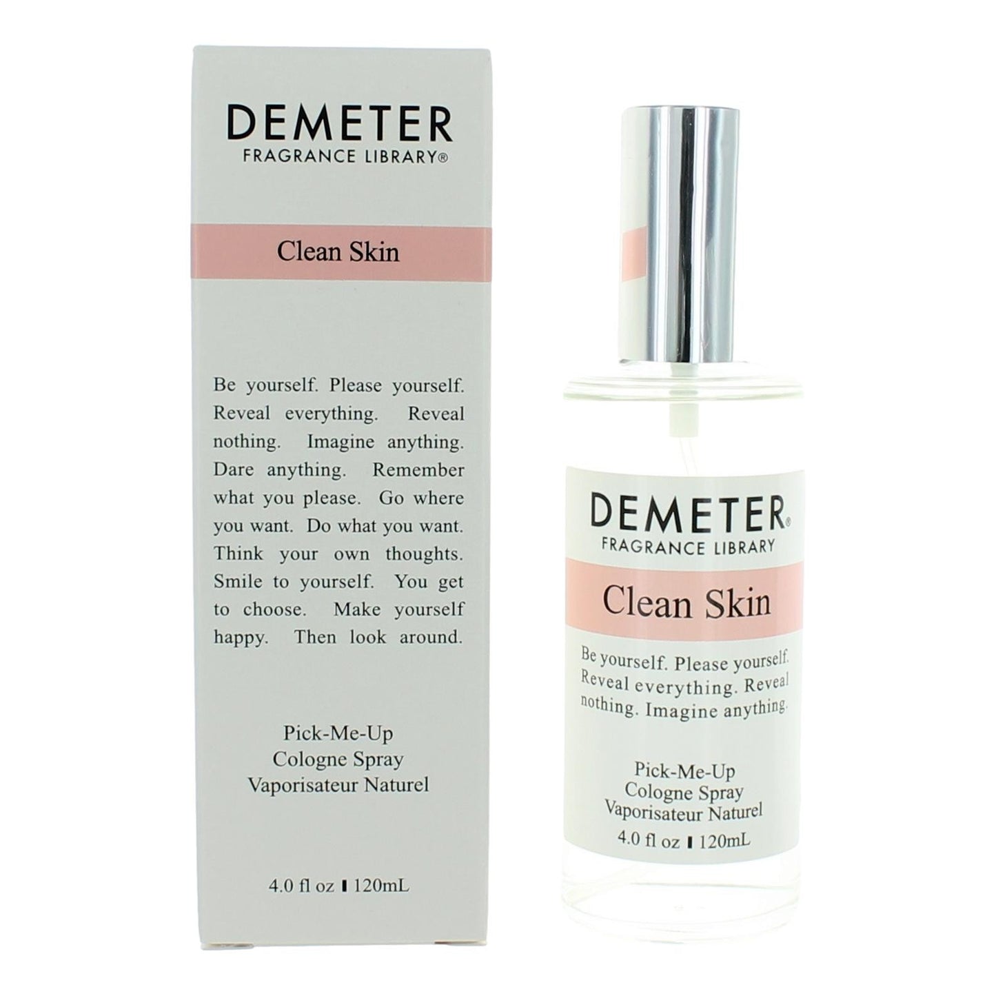 Demeter Clean Skin pick-me-up cologne spray with box and bottle, 4 oz