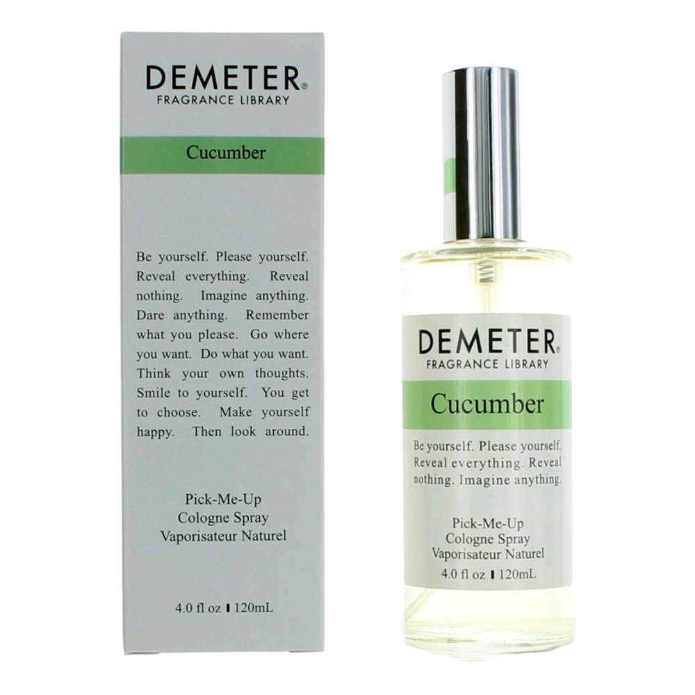 Cucumber cologne spray bottle with DEMETER Fragrance Library box, 4.0 fl oz