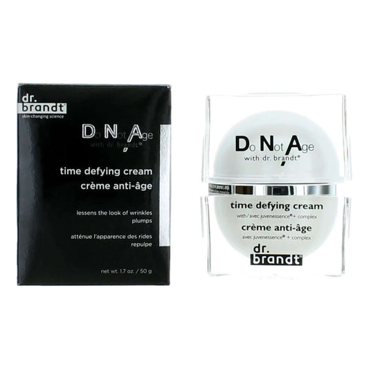 Dr. Brandt D. NoT Age time-defying cream jar and box, 1.7 oz
