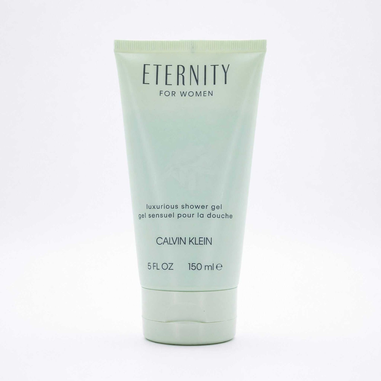 Eternity for Women shower gel tube, light green with CALVIN KLEIN label, 5 fl oz