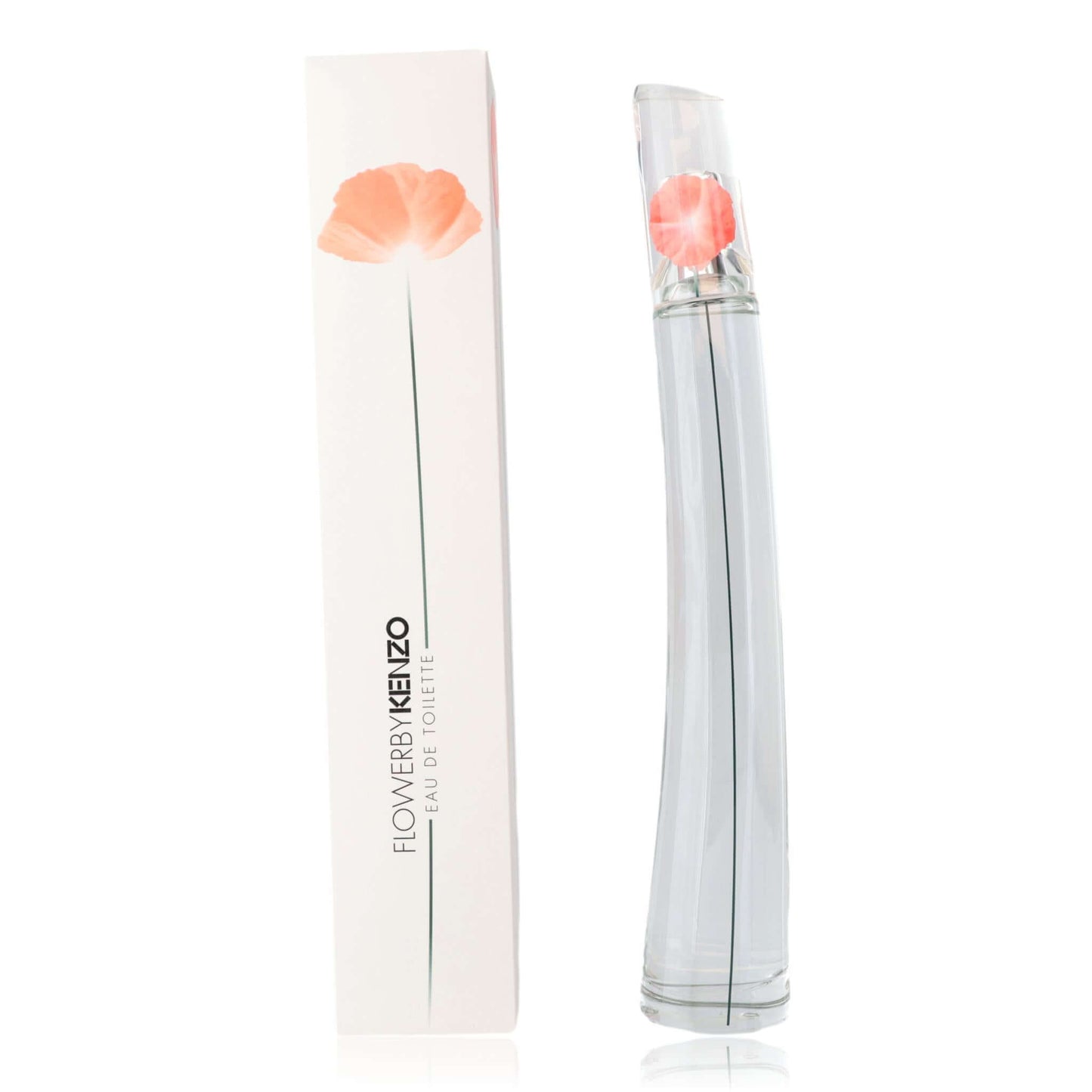 Flower by Kenzo, 3.3 oz EDT Spray for Women in elegant packaging and bottle design.