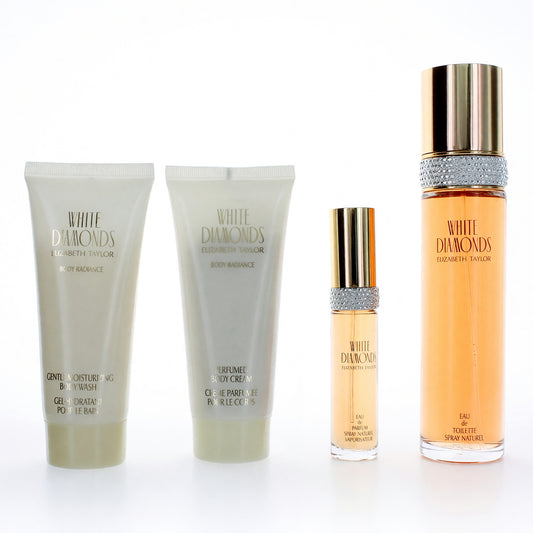 White Diamonds 4-piece gift set: two body creams, eau de toilette spray, mini spray